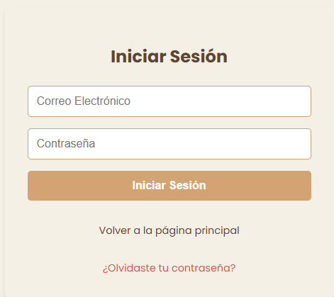 Formulario de Inicio de Sesión